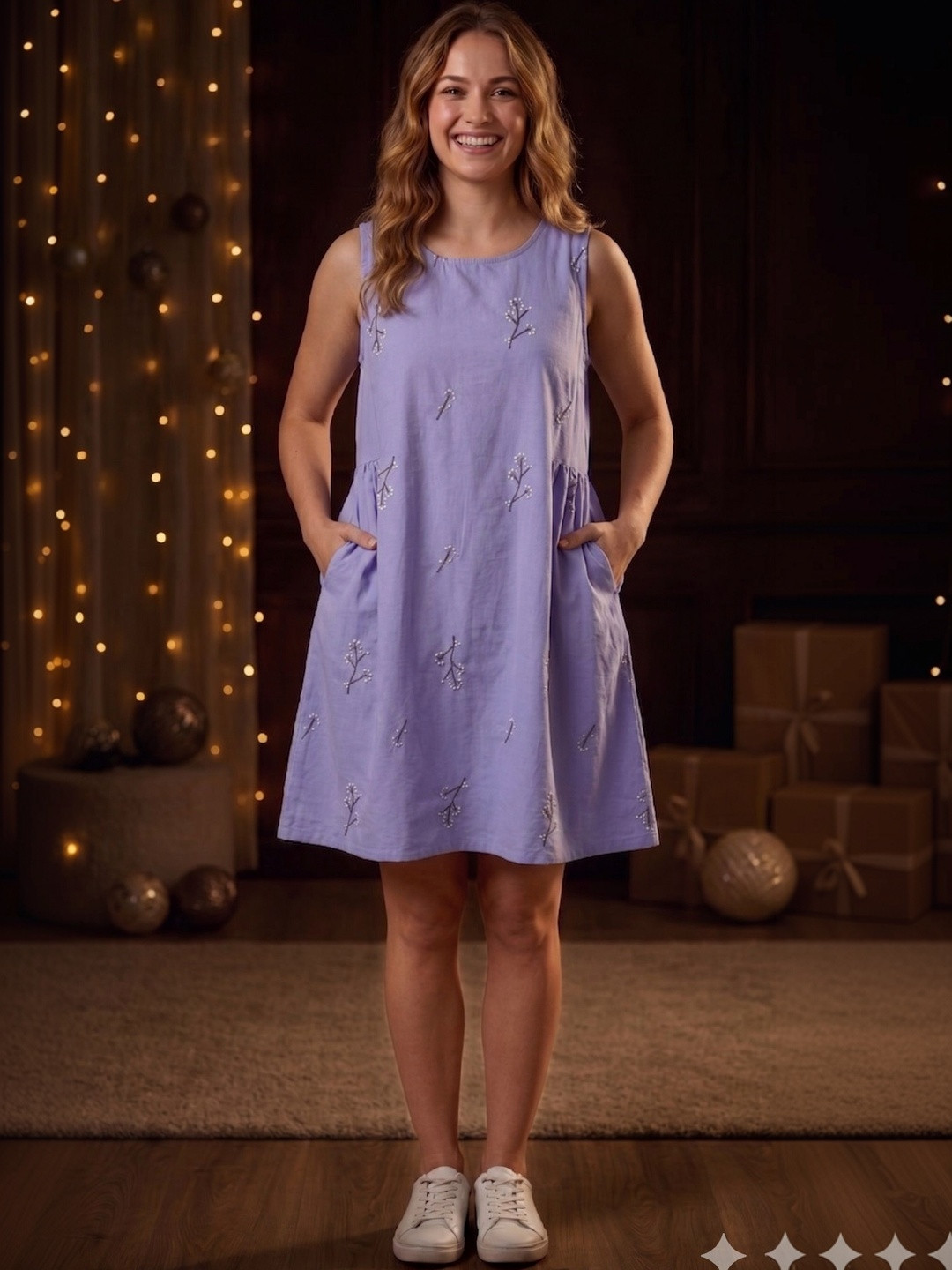 BAESD Embellished A-Line Dress