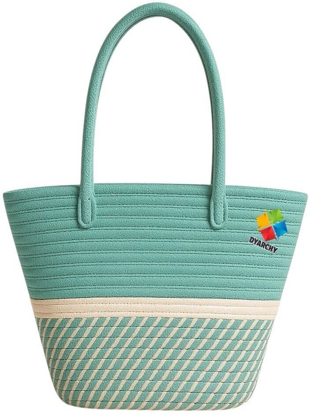 DYARCHY Colourblocked Bucket Tote Bag