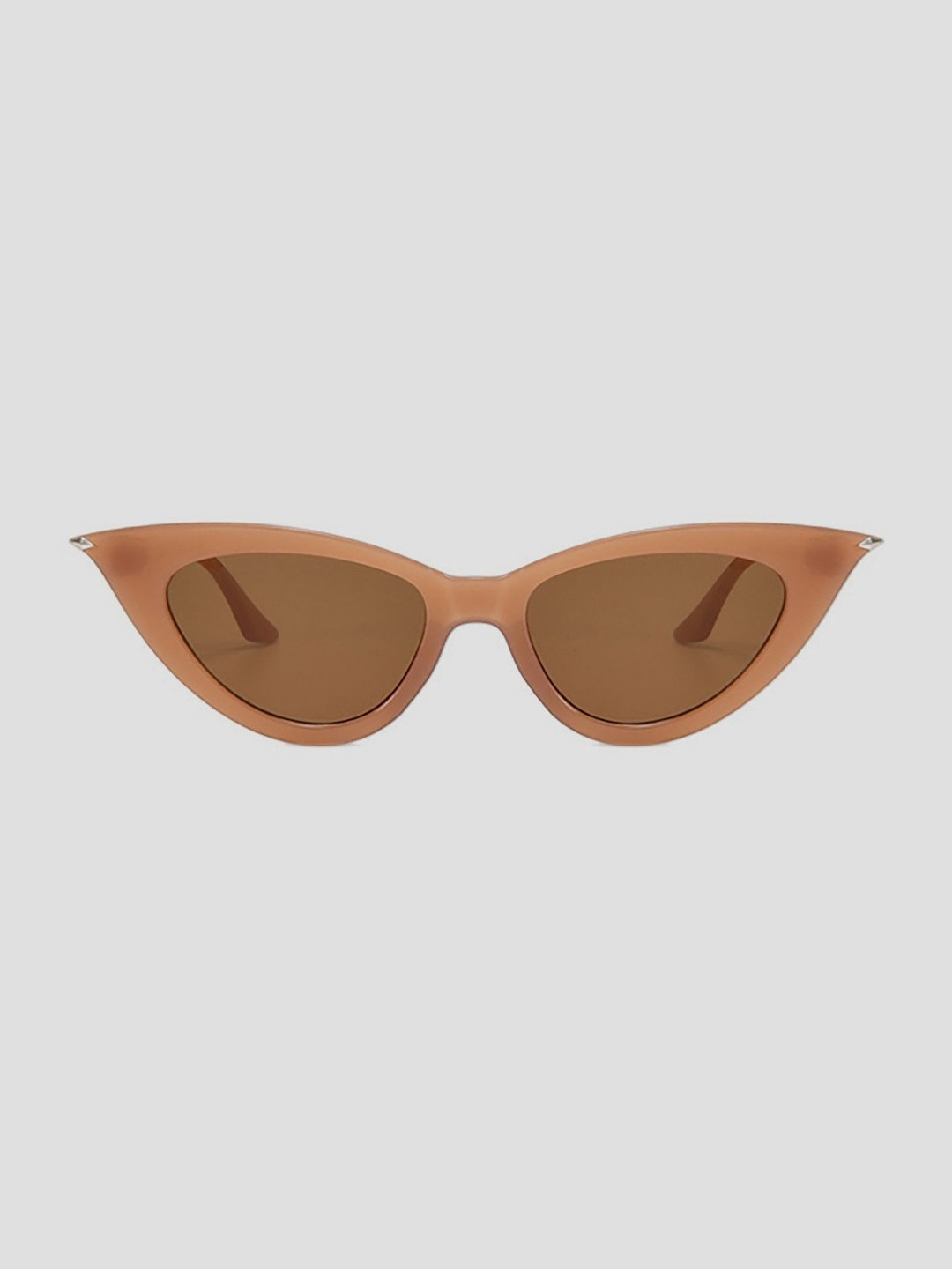 LULU & SKY Women Brown Lens & Brown Cateye Sunglasses with
