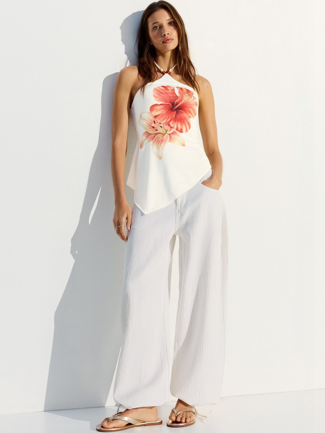 Bershka Halter Knit Top