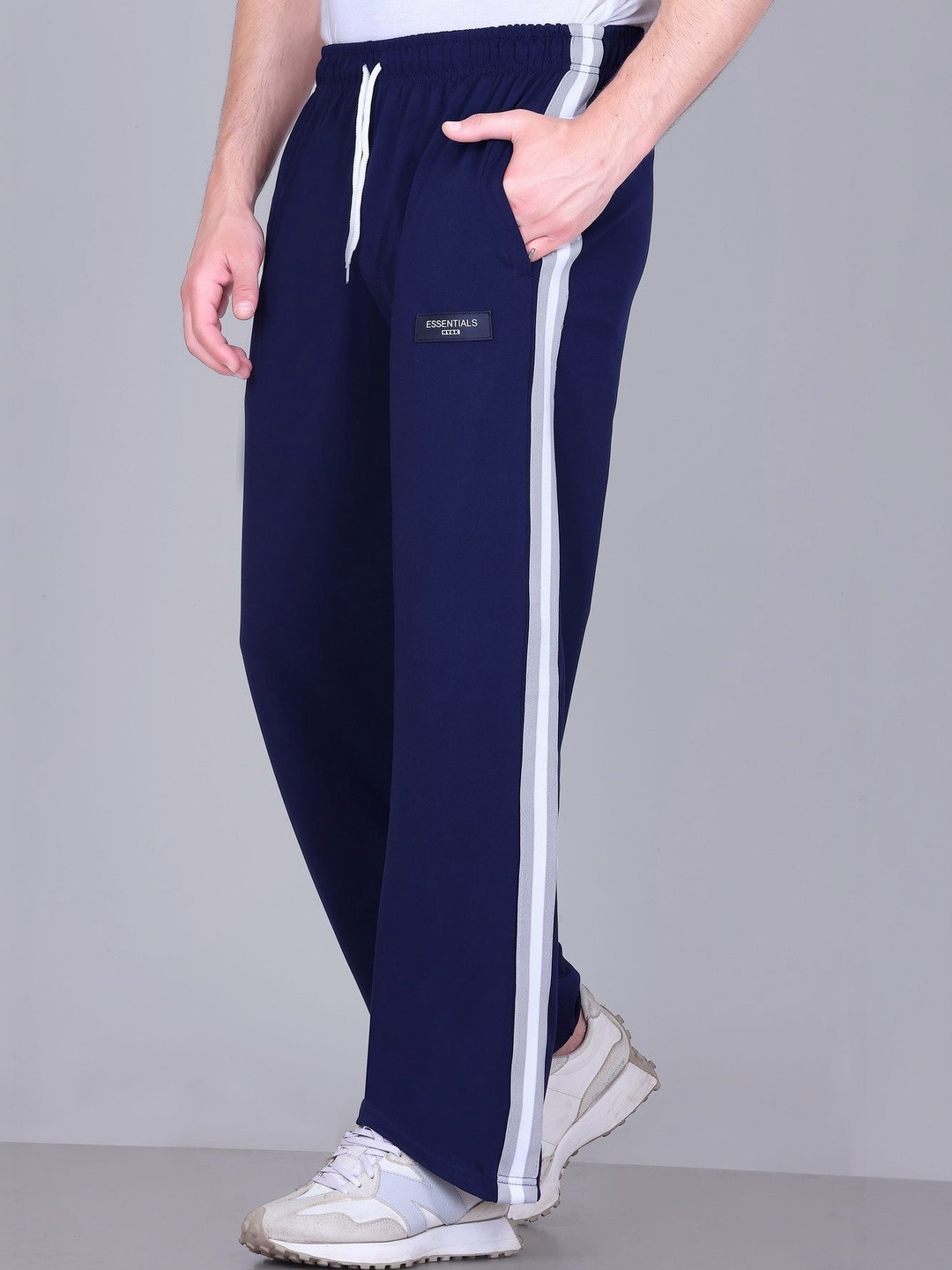 HVBK Men Straight Fit Colourblocked Anti Odour Training Track Pants