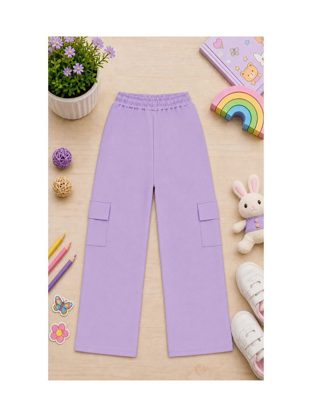 AMNOUR Girls Regular Fit Cargos