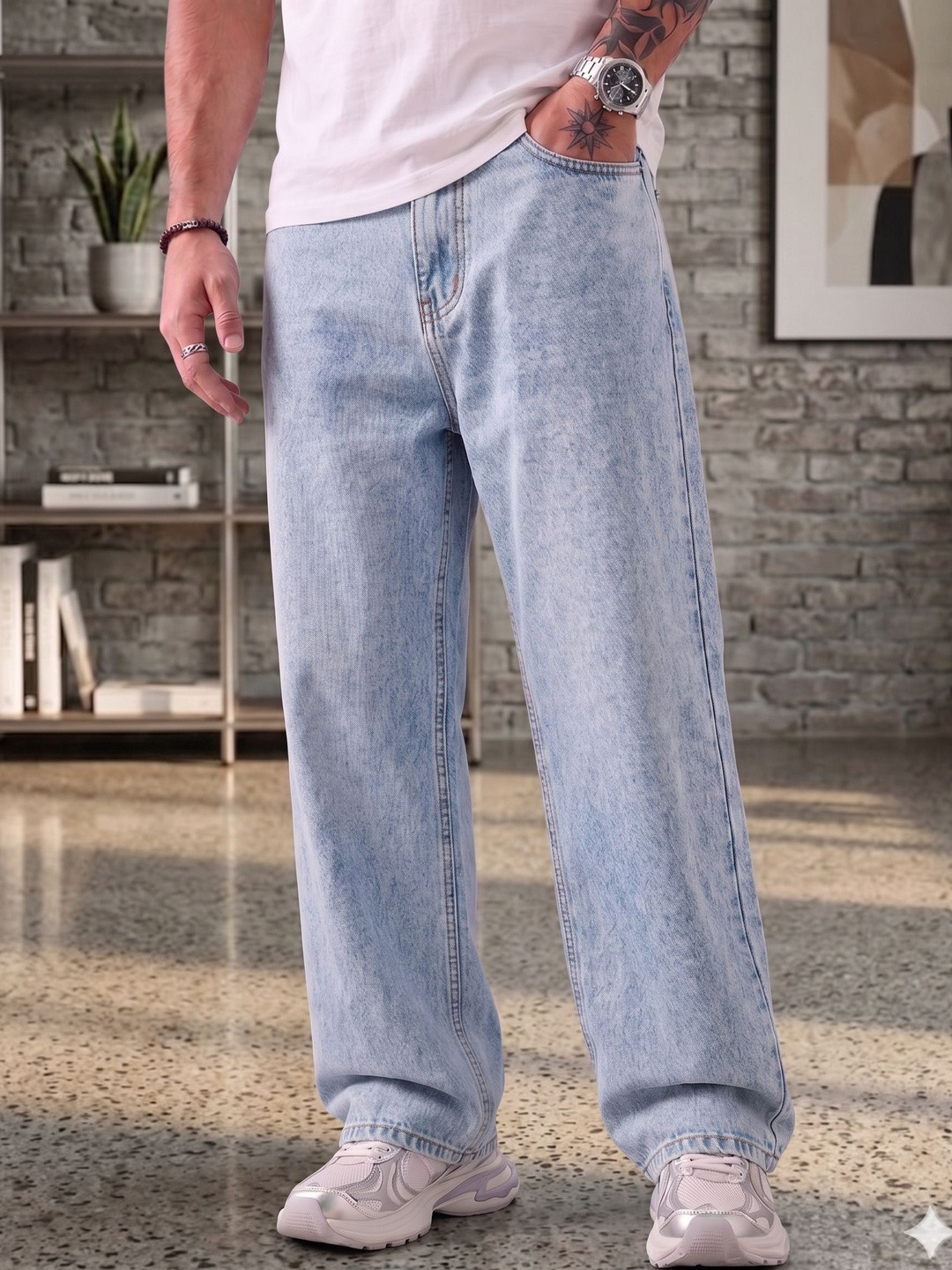 Gaucha Men Relaxed Fit Mid-Rise Stretchable Jeans