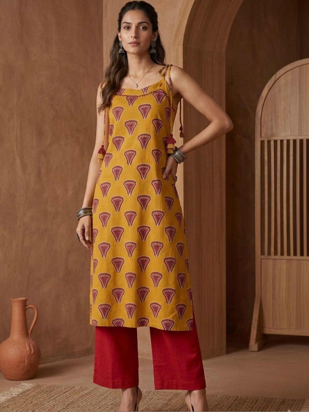 Mokshielite Women Ethnic Motifs Printed Indie Prints Kurta