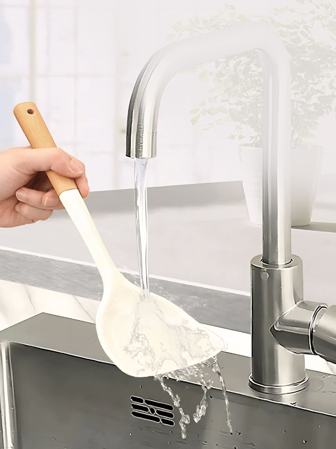 HOMEESSENTIALS White 2026 Silicone Spatula