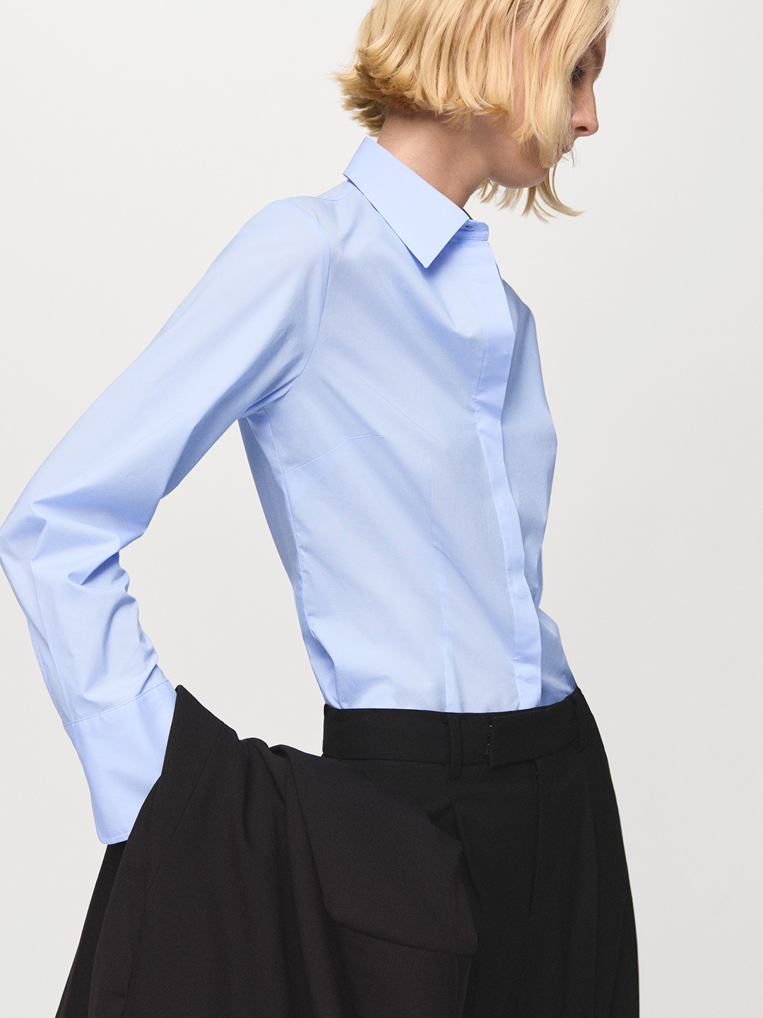 MANGO Women Solid Formal Shirt