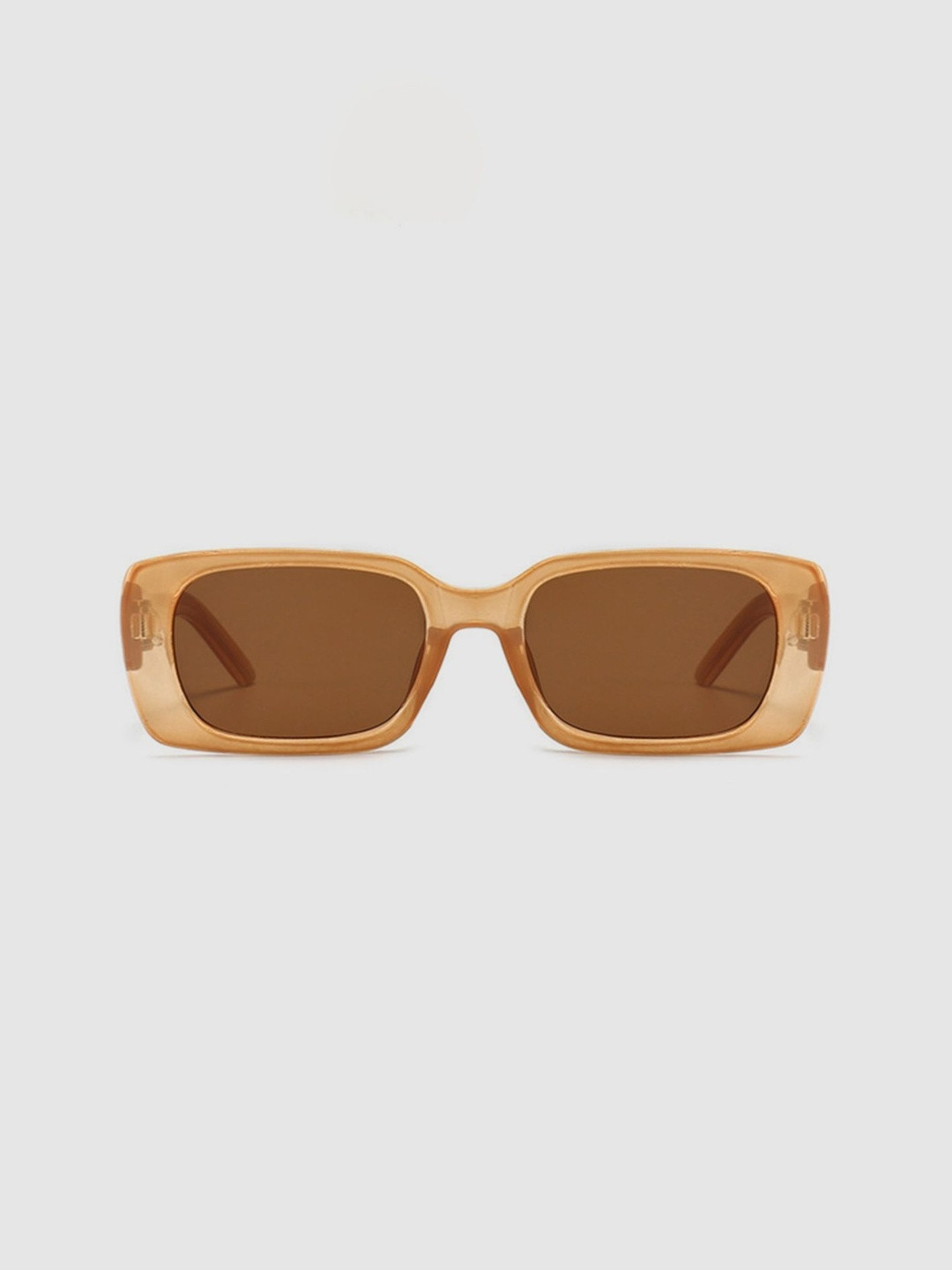LULU & SKY Women Brown Lens & Brown Rectangle Sunglasses with