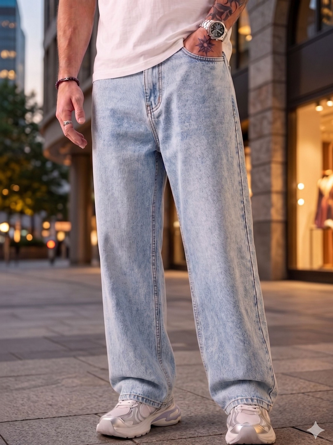 Gaucha Men Relaxed Fit Mid-Rise Stretchable Jeans