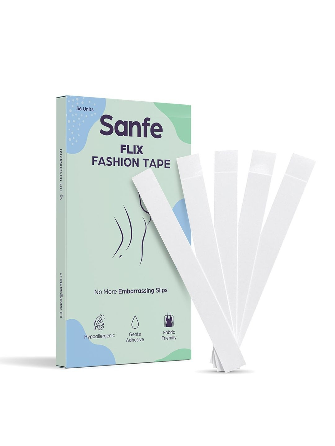 Sanfe Set of 36 Flix Double Sided Fashion & Body Tape