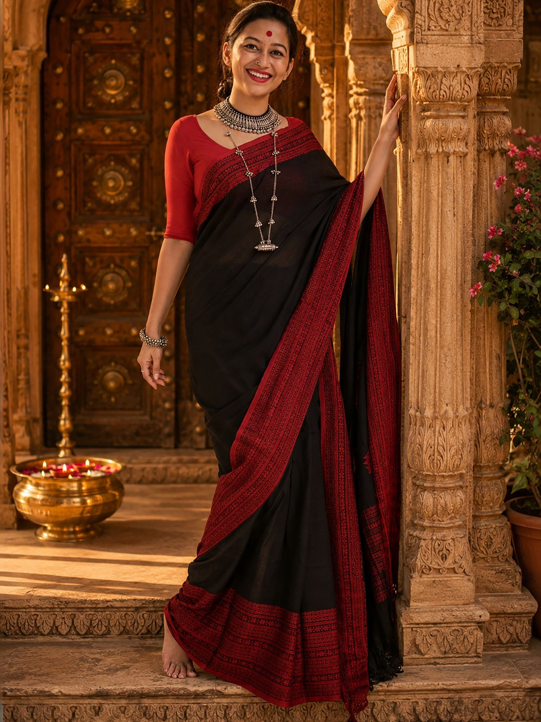 KALINI Woven Design Handloom Kanjeevaram Saree