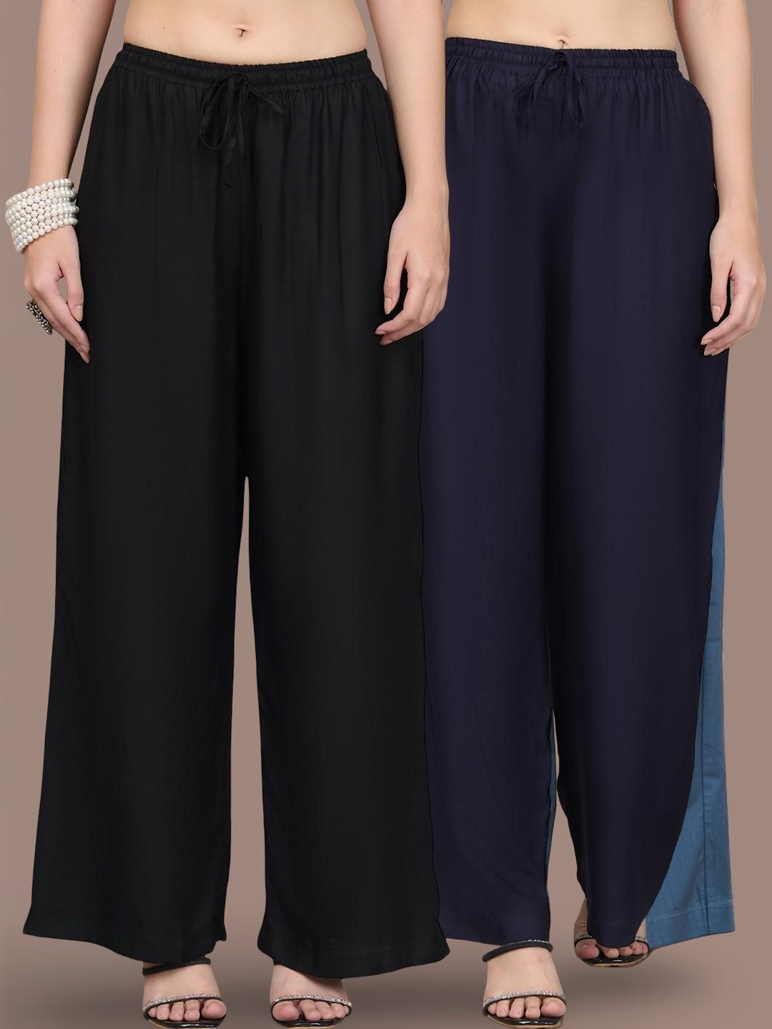 Jinfo Women 2 Flared Ethnic Palazzos