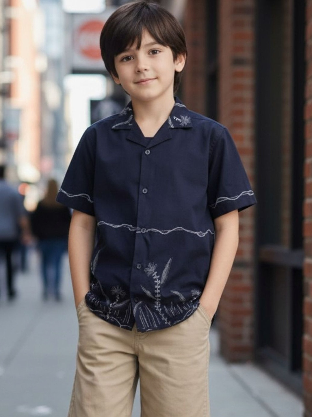 tututree Boys Comfort Boxy Floral Printed Casual Shirt