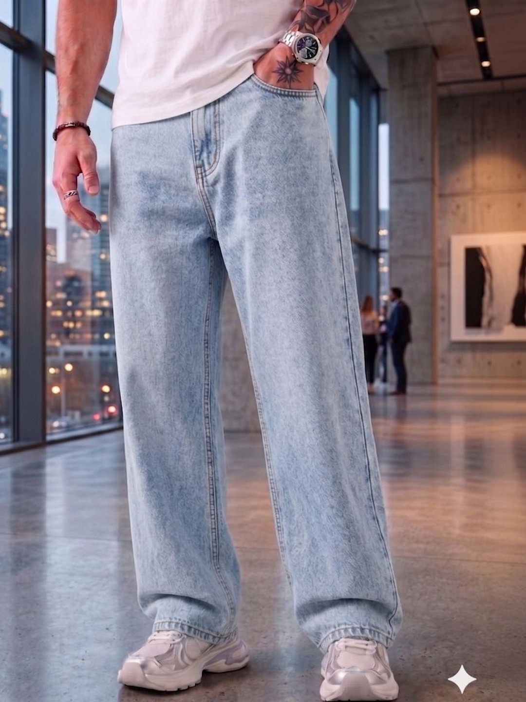 Gaucha Men Relaxed Fit Mid-Rise Stretchable Jeans