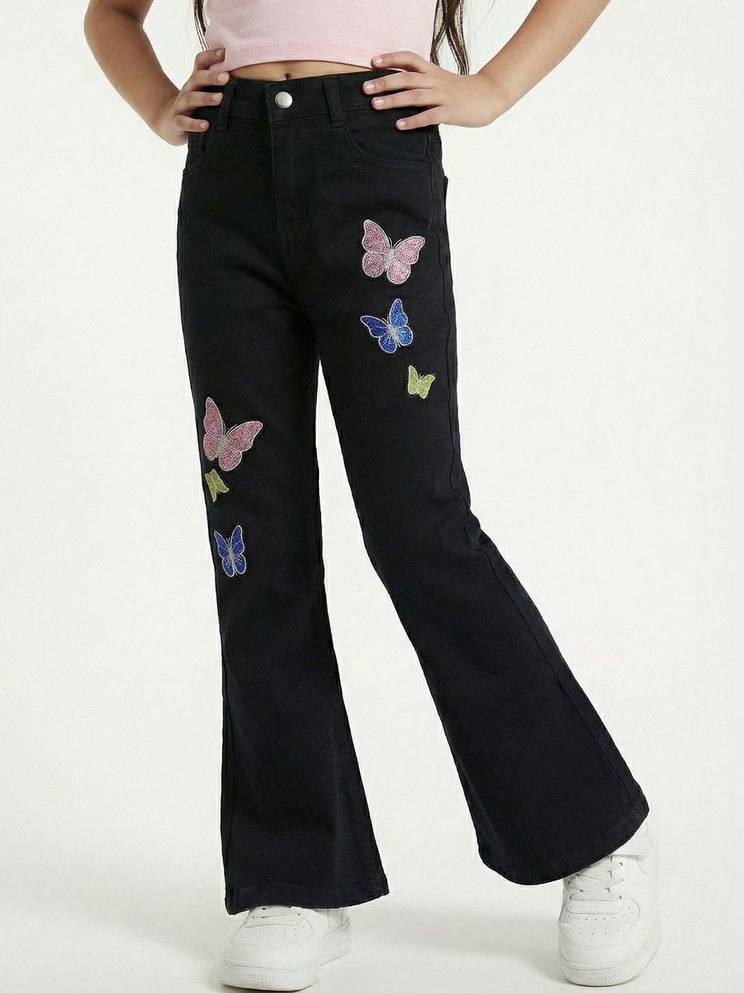 Killer Girls Bootcut Mid-Rise Embellished Jeans