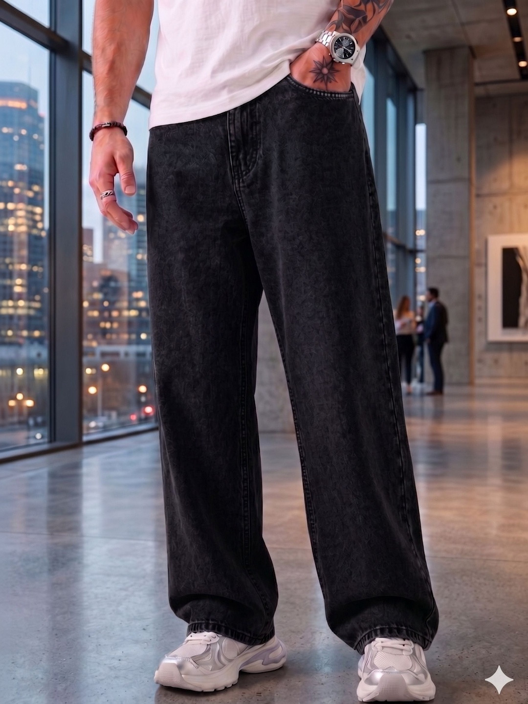 Gaucha Men Relaxed Fit Mid-Rise Stretchable Jeans