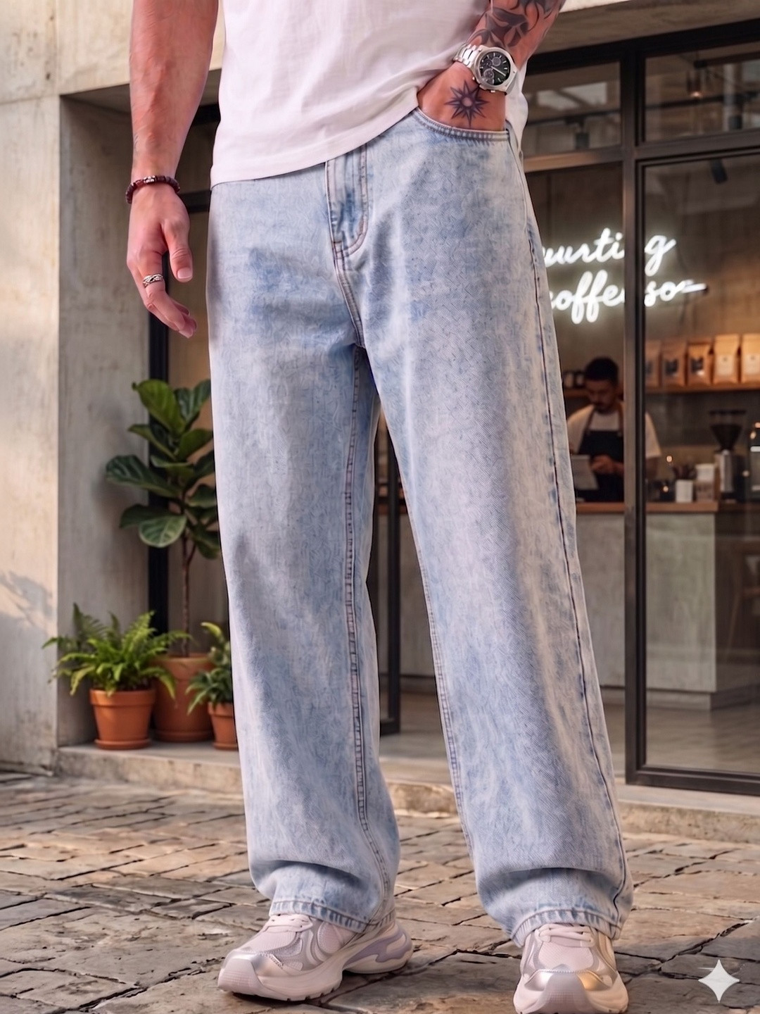 Gaucha Men Relaxed Fit Mid-Rise Stretchable Jeans