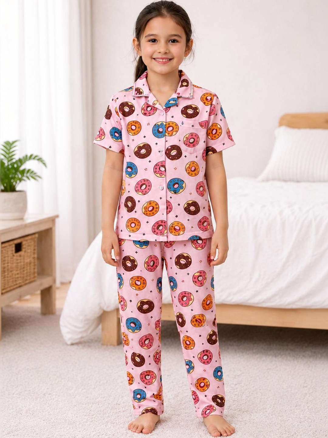 LAARTHAY Velvet Printed Shirt with Trousers