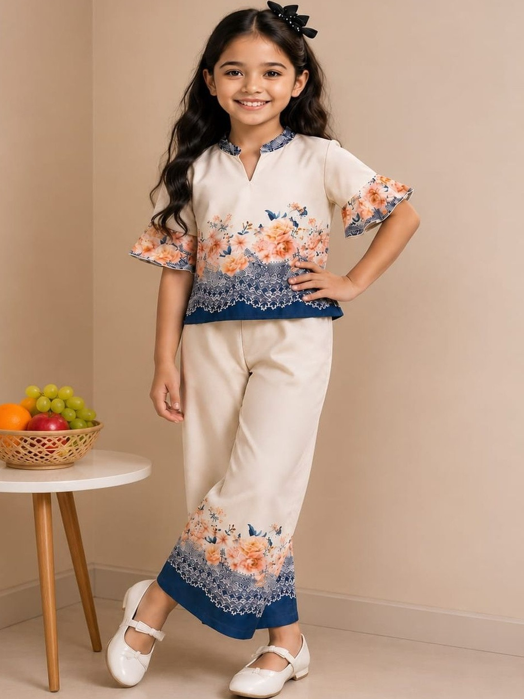 BLOOD PANTHER Girls Printed Top with Trousers