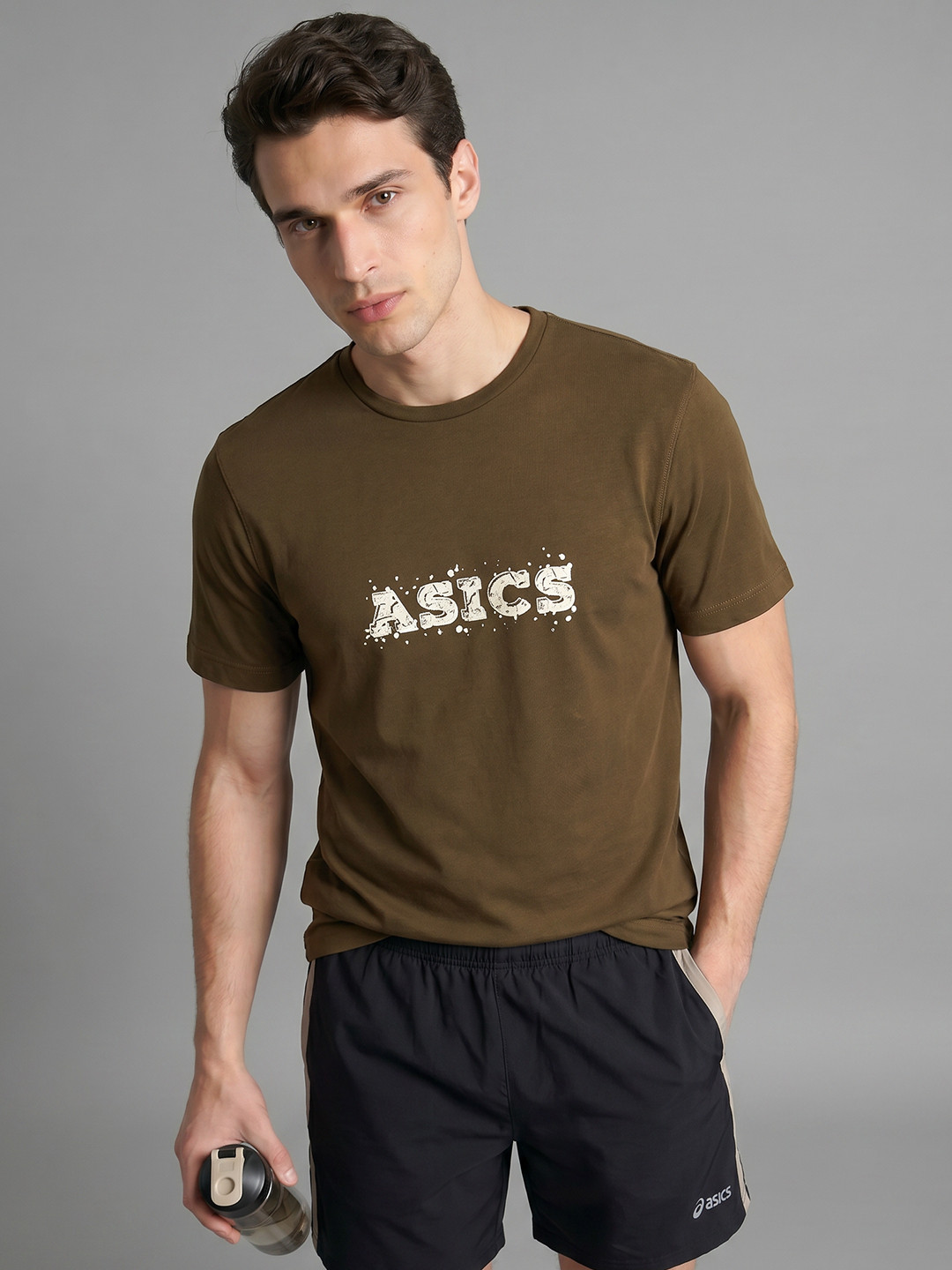 ASICS Brand Logo Printed Round Neck T-shirt