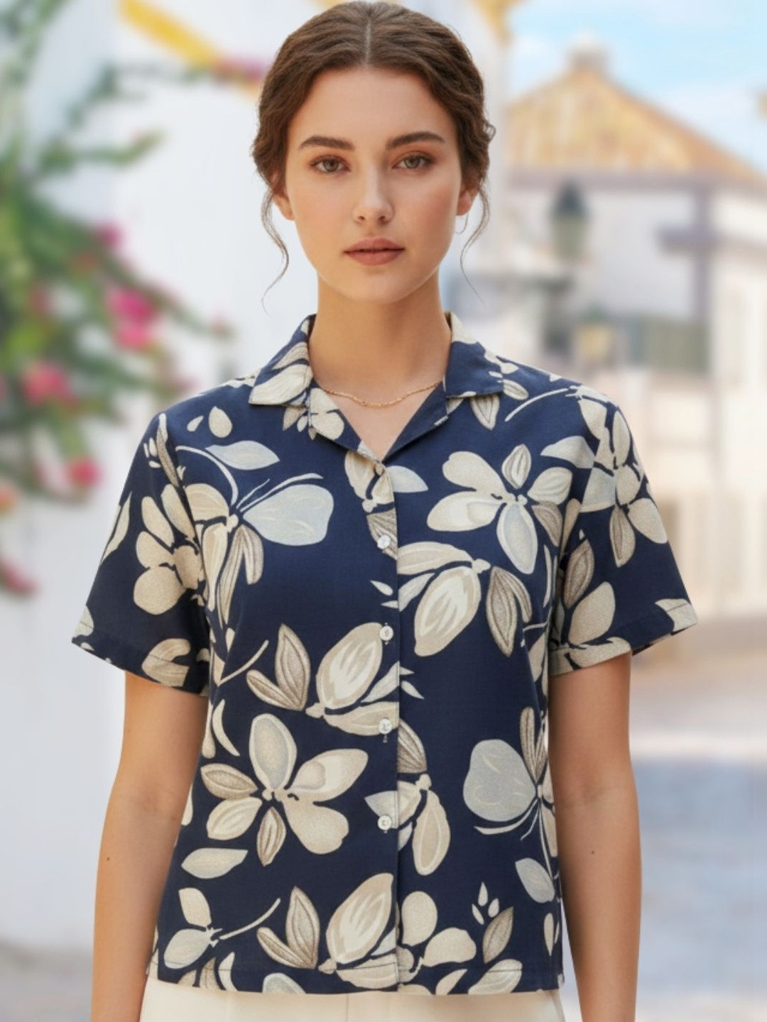 SOLIXON Women Original Floral Printed Casual Shirt