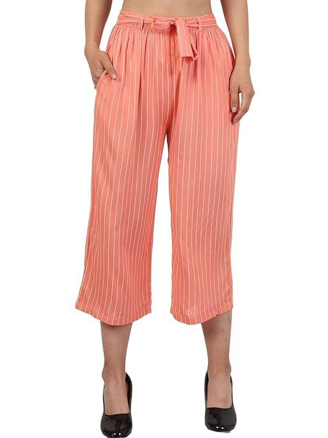 TNQ Women Striped Capris
