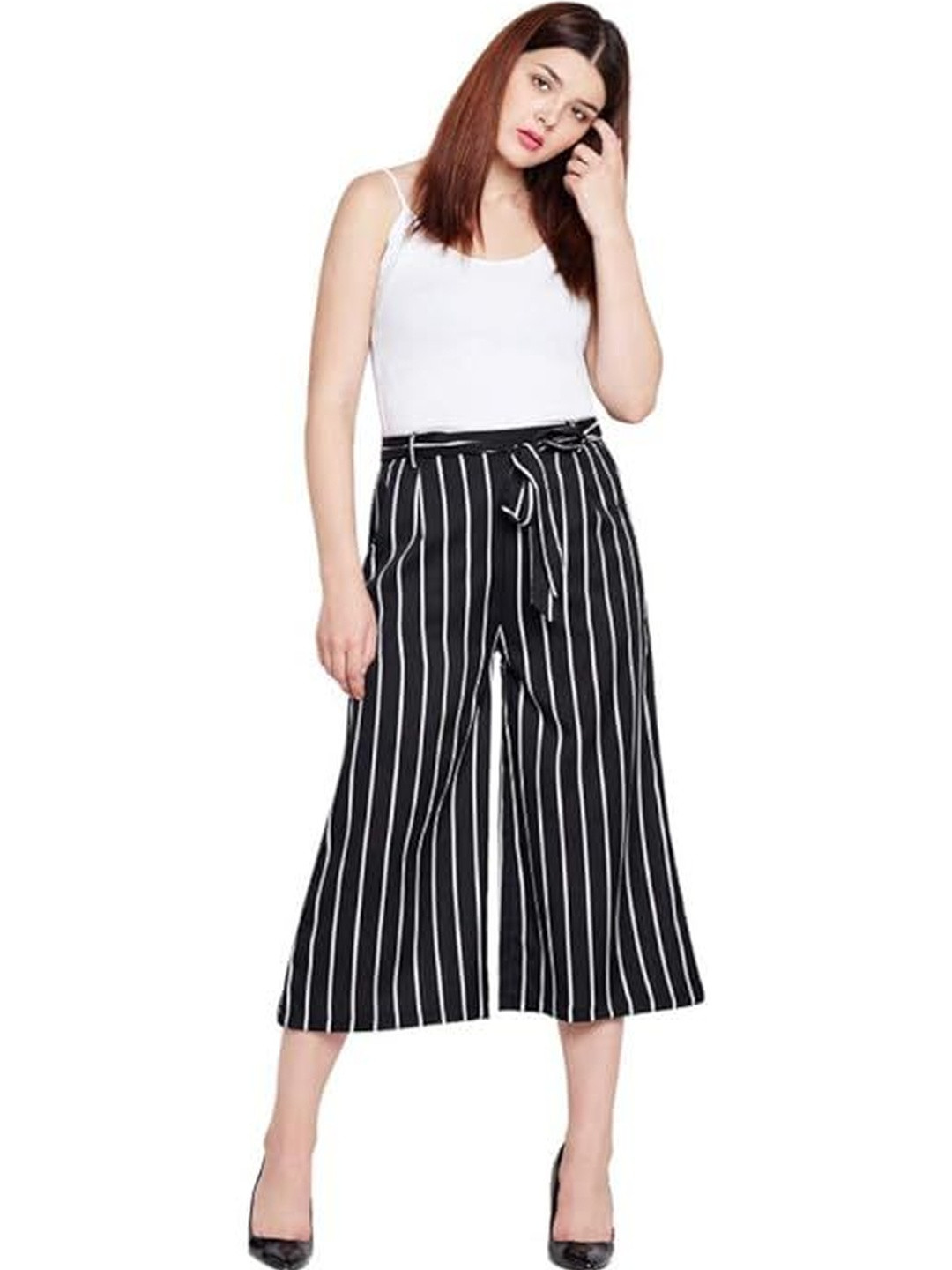TNQ Women Striped Capris