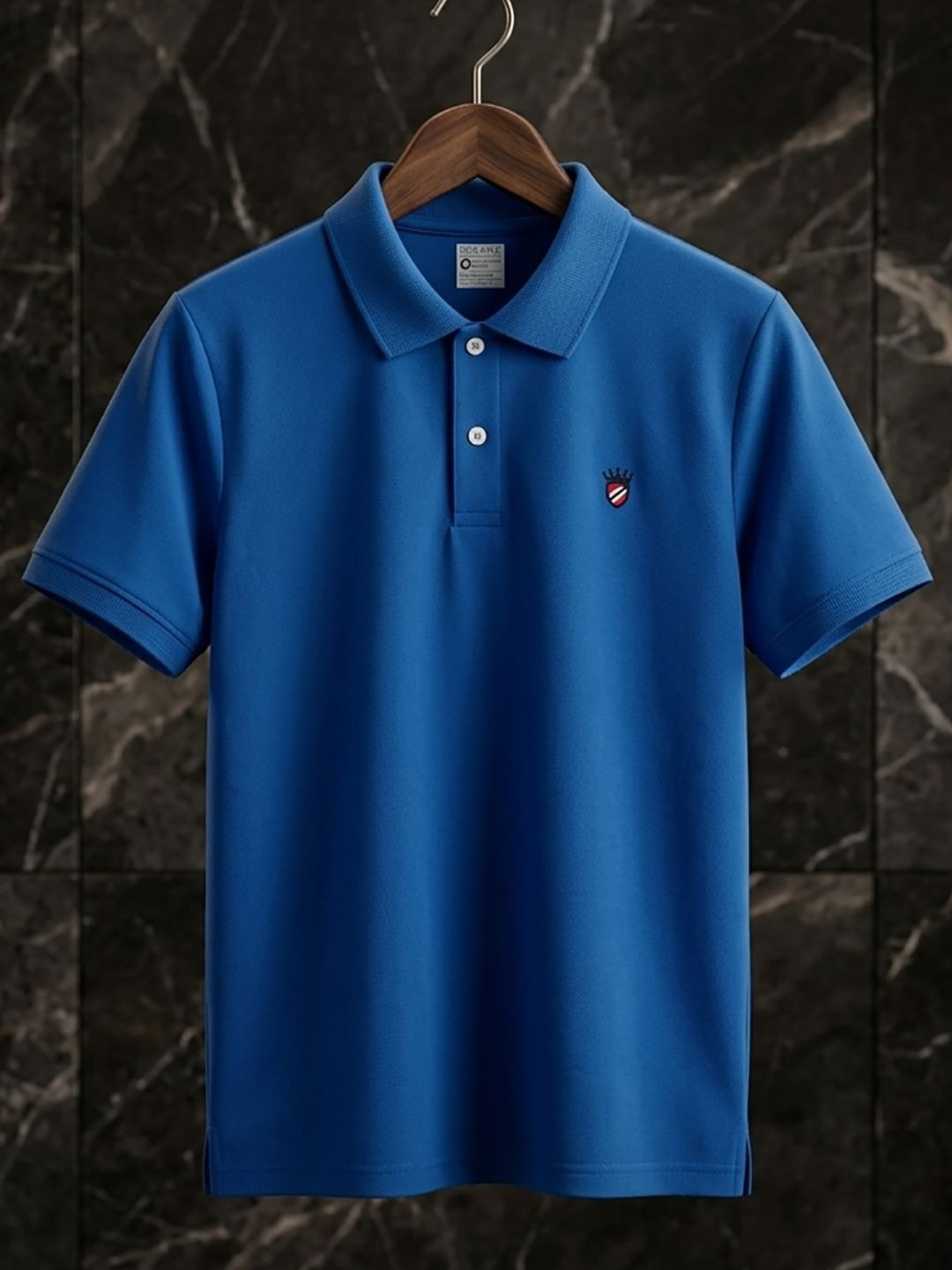 RELANE Men Brand Logo Polo Collar Regular Fit T-shirt