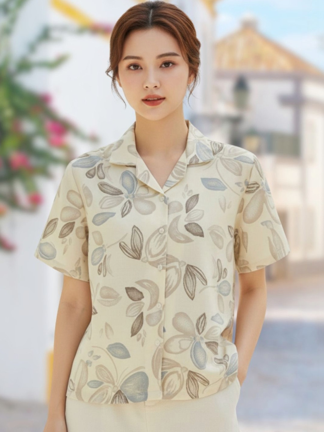SOLIXON Women Original Floral Printed Casual Shirt