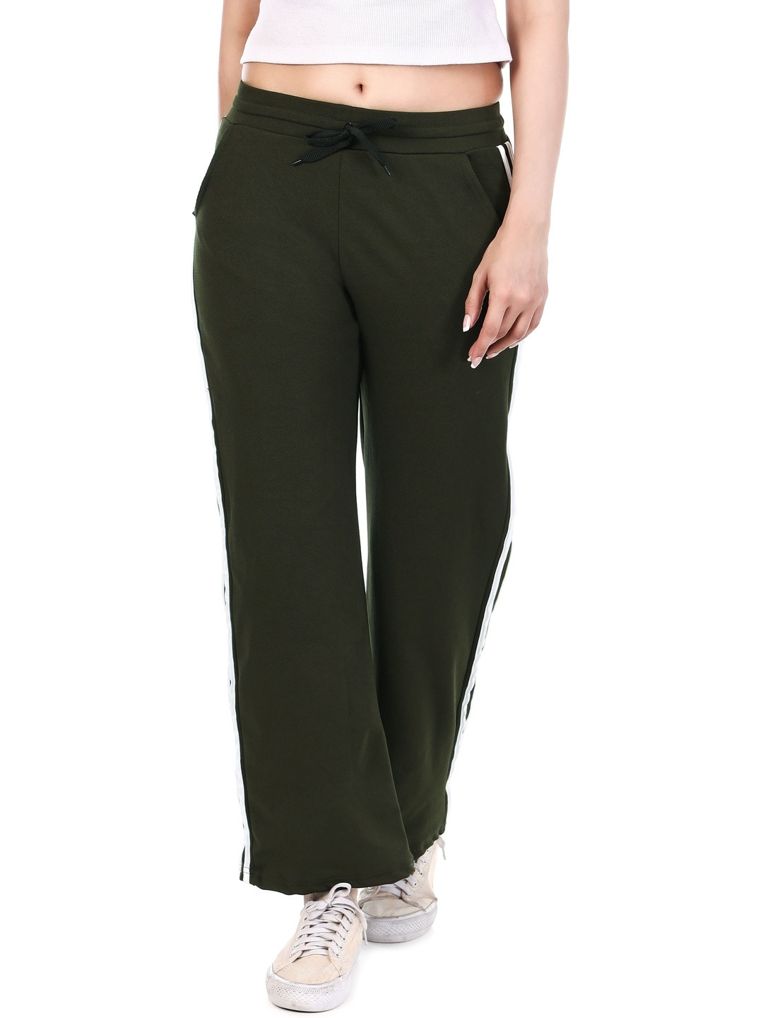 Veltick Women Straight Fit High-Rise Trousers