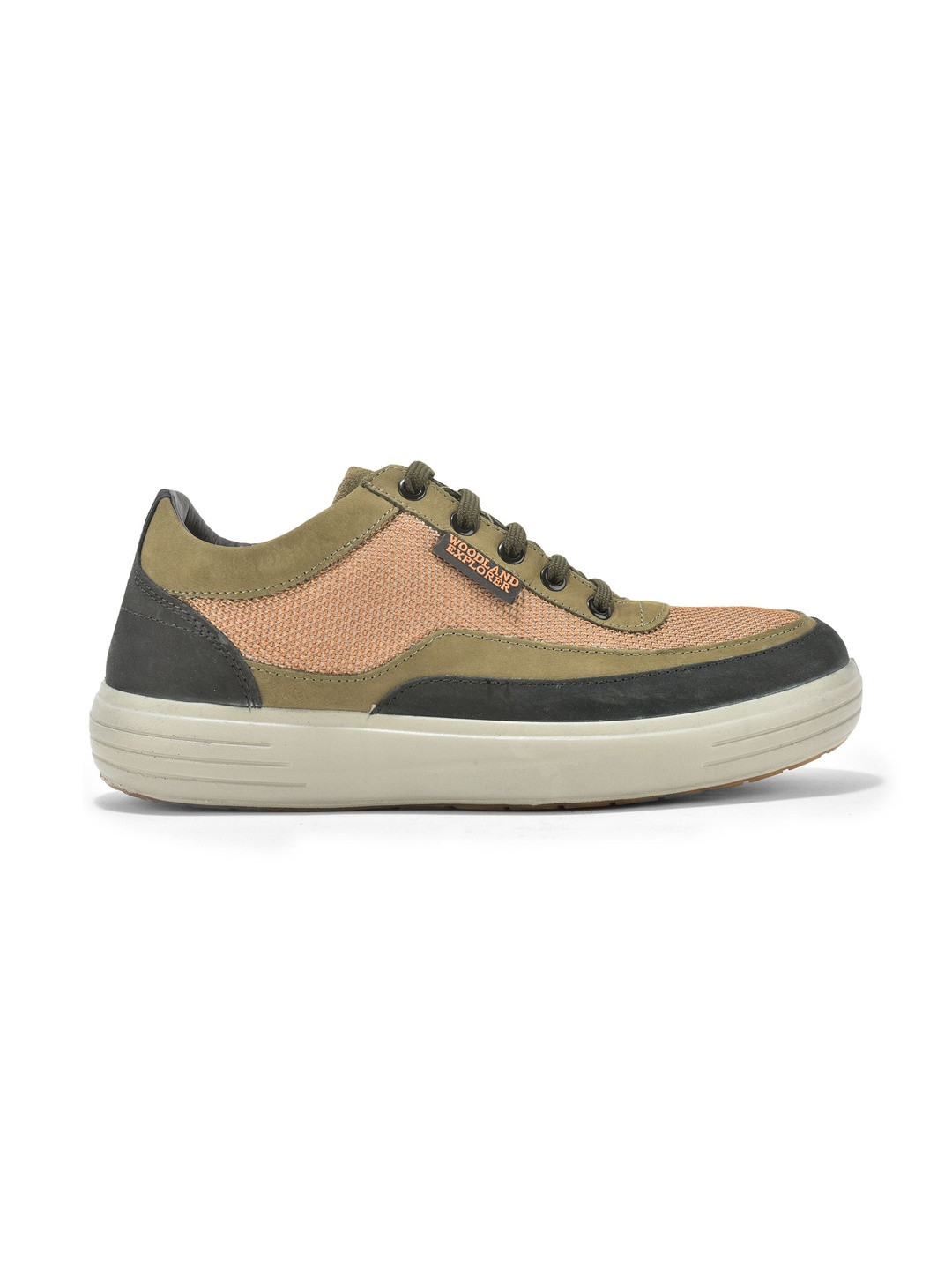 Woodland Men Colourblocked Nubuck Sneakers