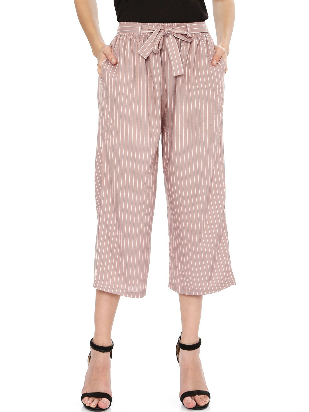 TNQ Women Striped Capris