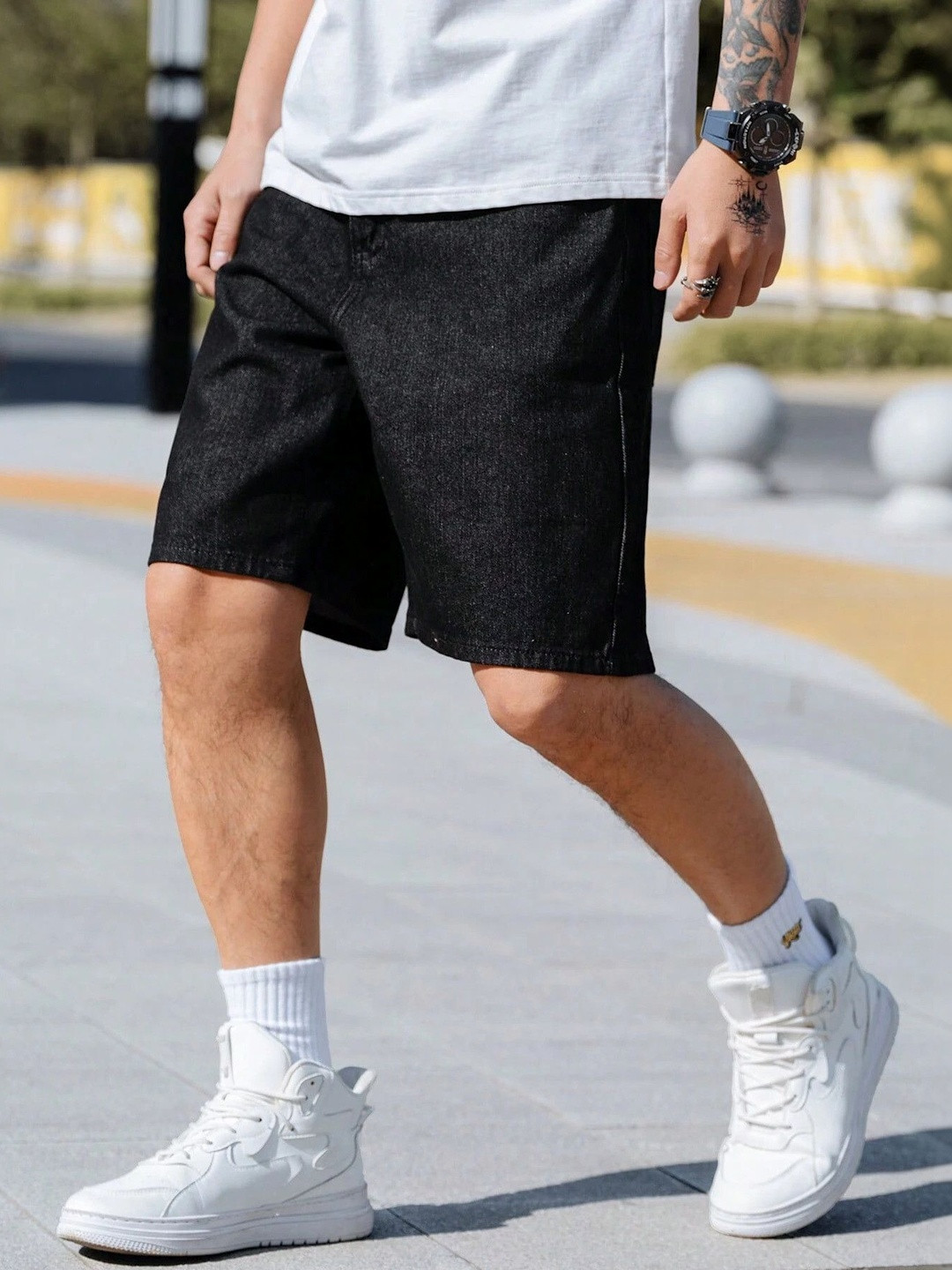 FUDE PRIDE Men Denim Regular Fit Shorts