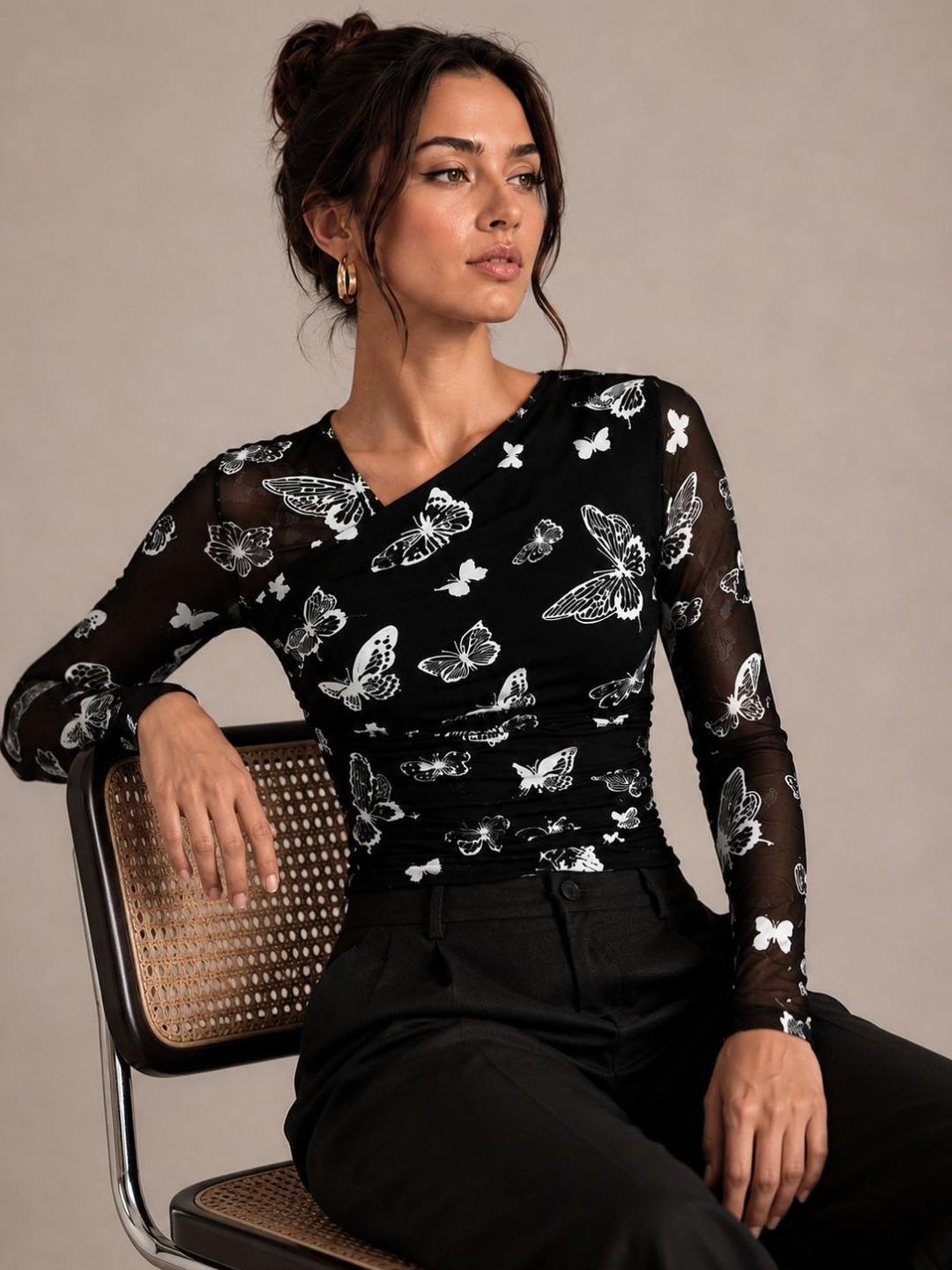 STYLOBABE Print Net Top