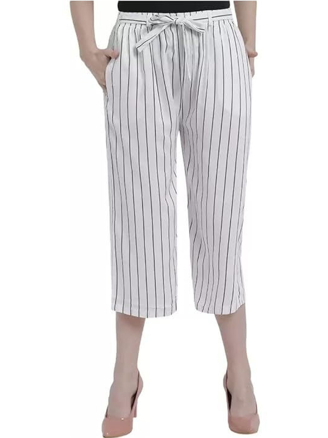 TNQ Women Striped Capris