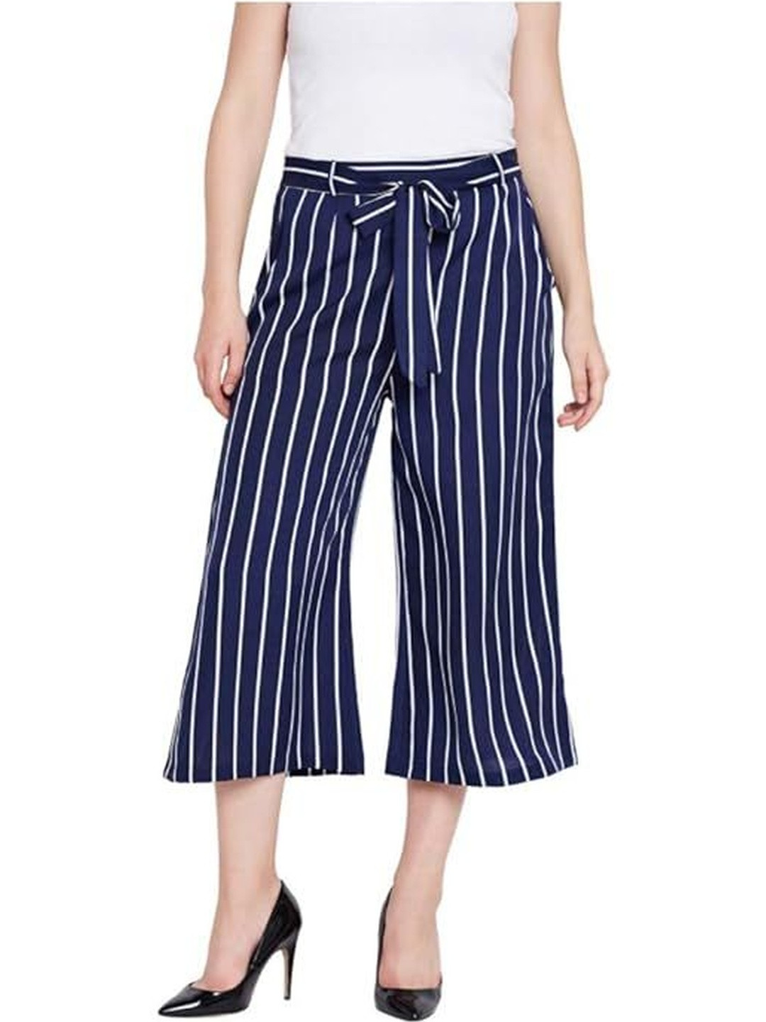 TNQ Women Striped Capris