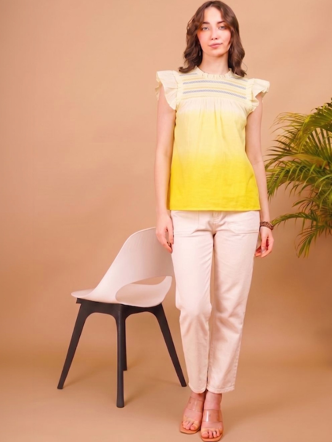 Maaesa Tie and Dye Cotton Top