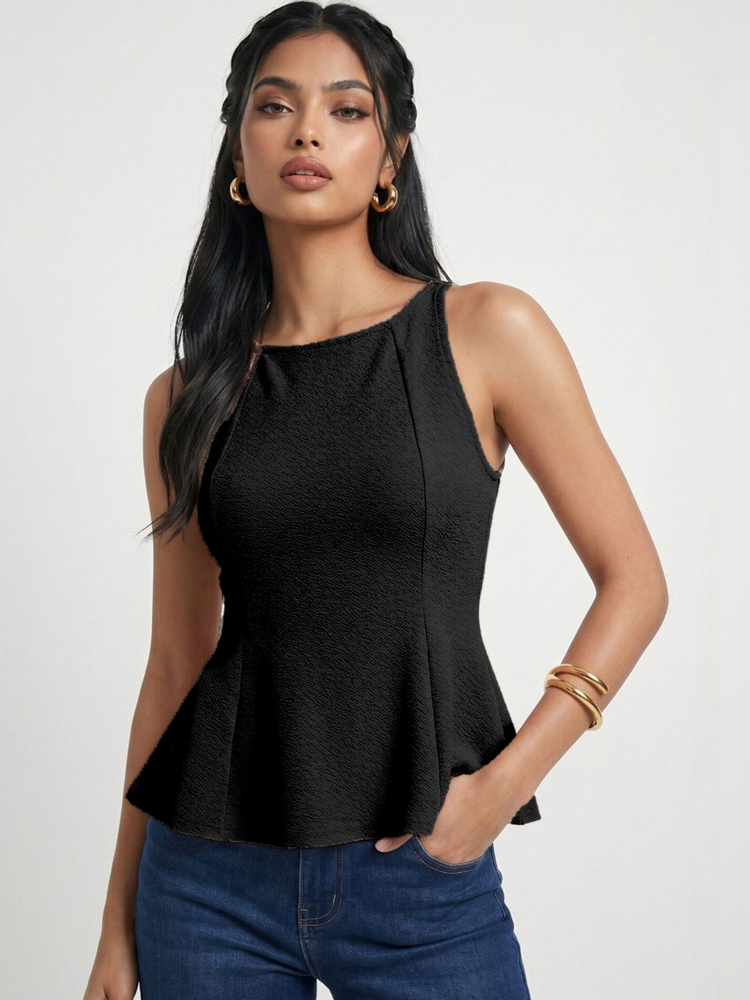 glitchez Peplum Top