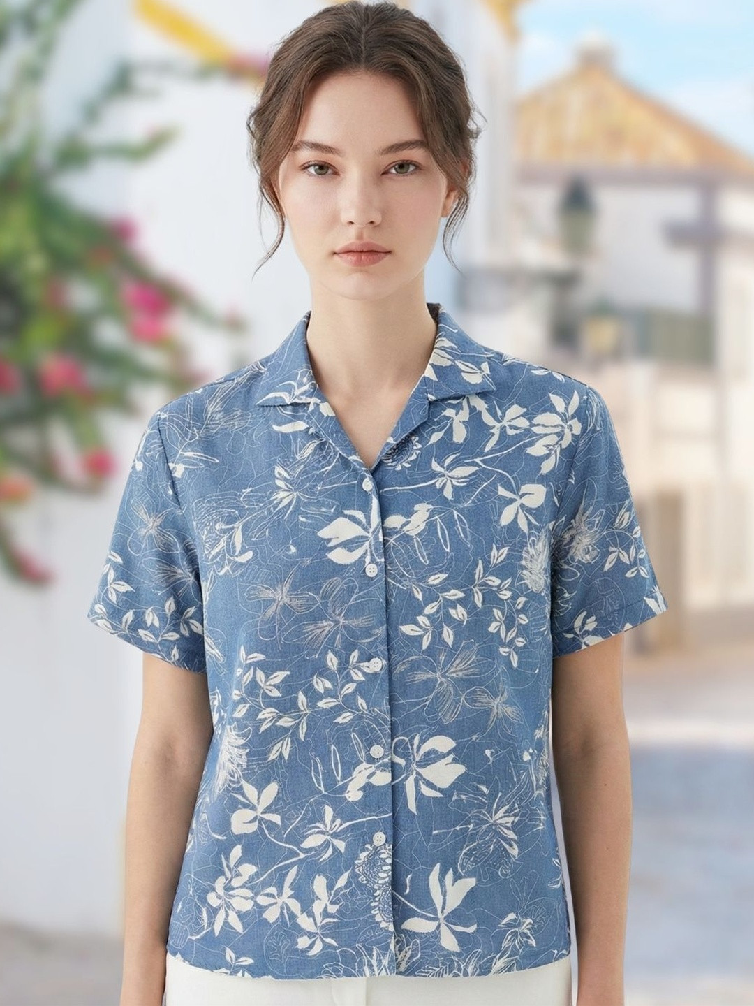 SOLIXON Women Original Floral Printed Casual Shirt