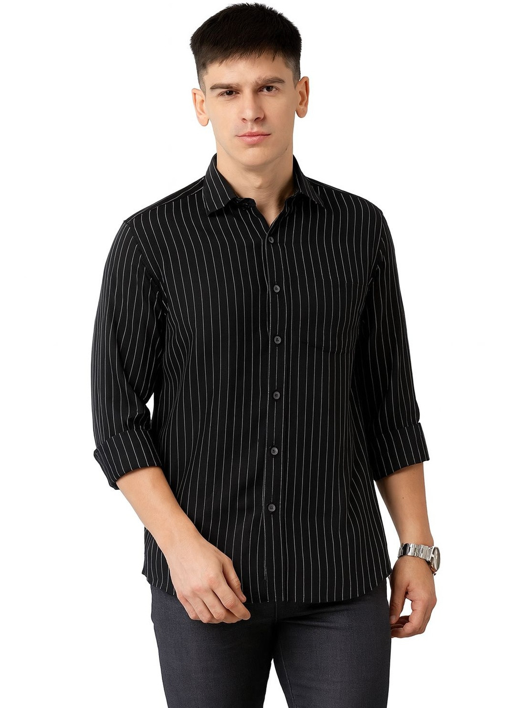 NNC-NEXT NOVA CLOTHES Men Classic Striped Casual Shirt