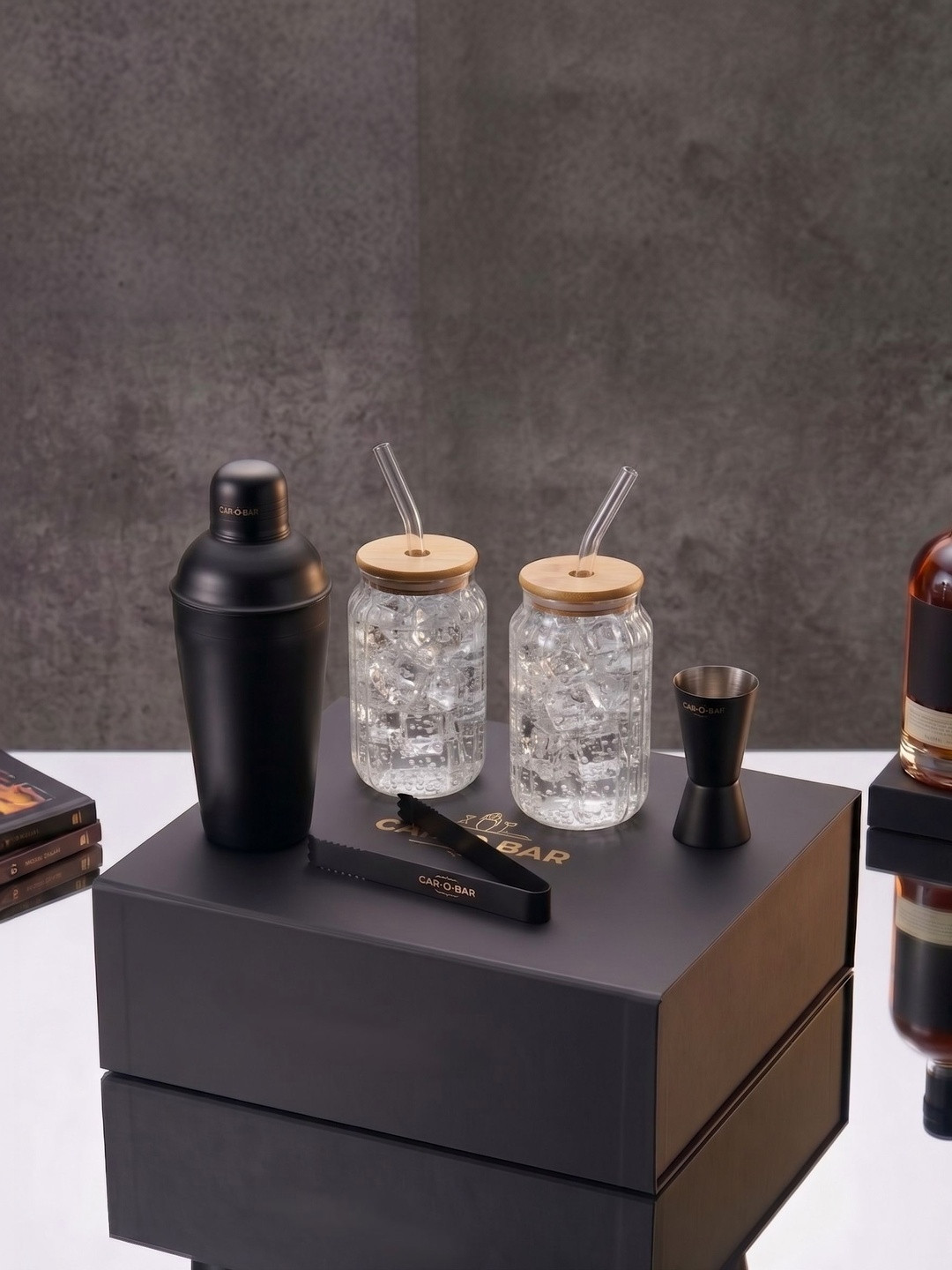 Car-O-Bar Black Single Stainless Steel Barware Tool Sets