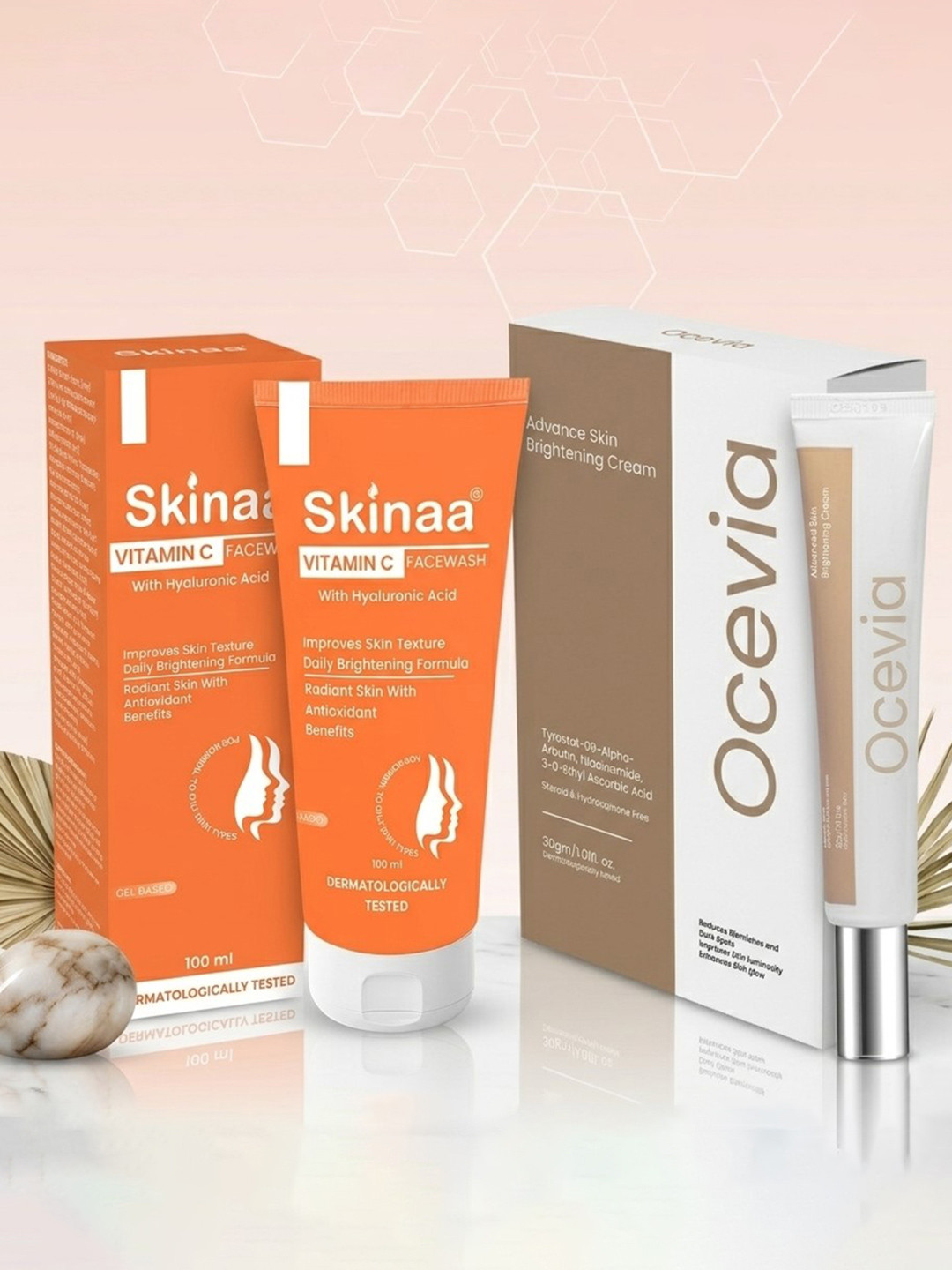 SKINAA Set of 2 Skin Combo Vitamin C Face Wash - 100 ml & Skin Brightening Cream - 30 g