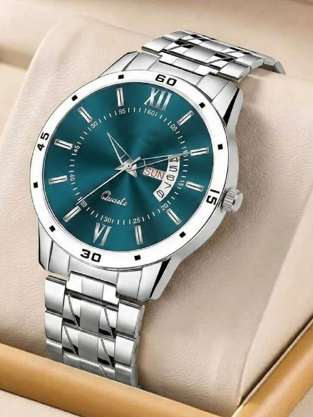 Moda Rapido Men Dial & Stainless Steel Bracelet Style Straps Analogue Watch Moda DD Steel GreenPO