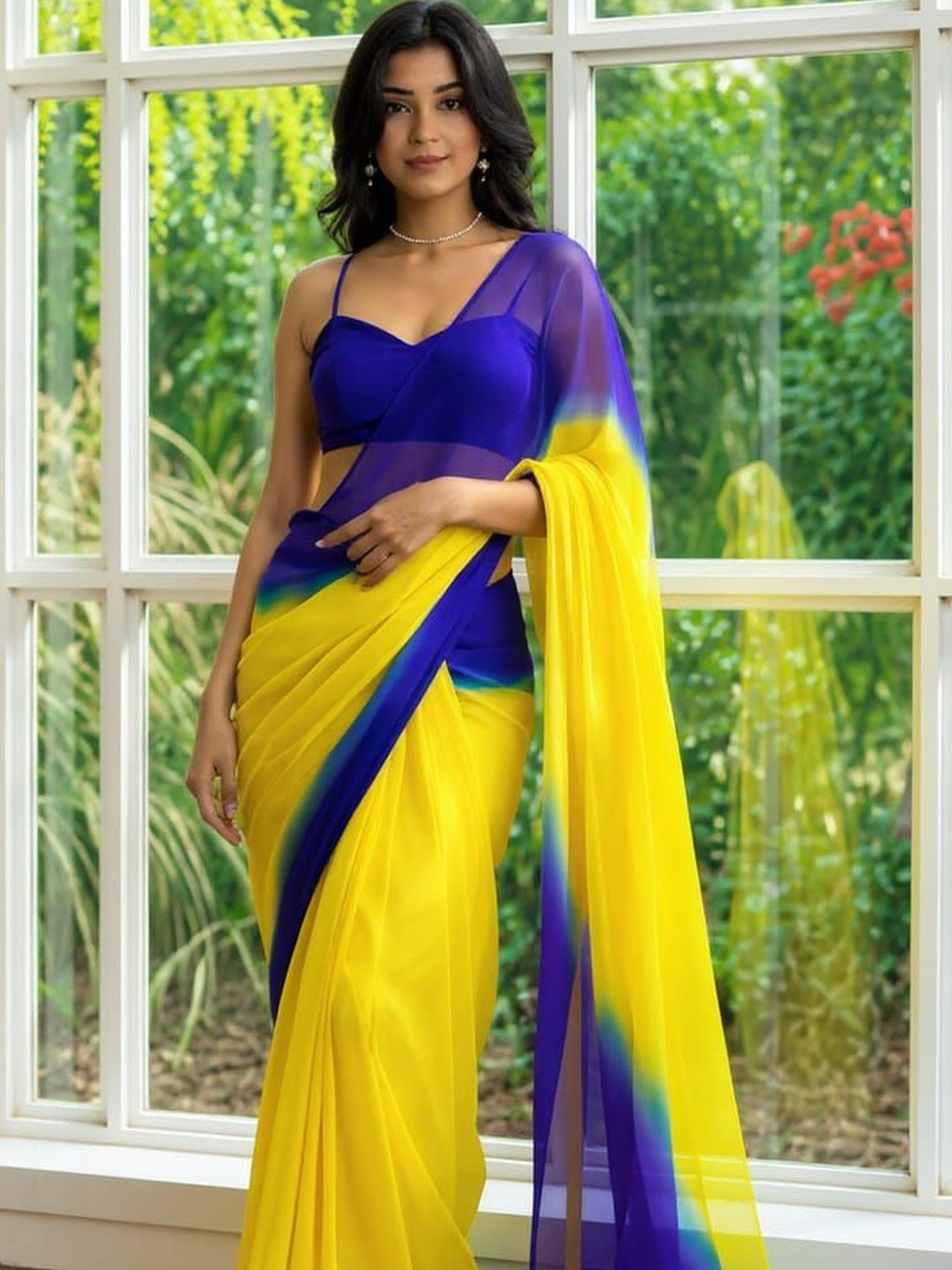 NARI DREAM Ombre Pure Georgette Saree
