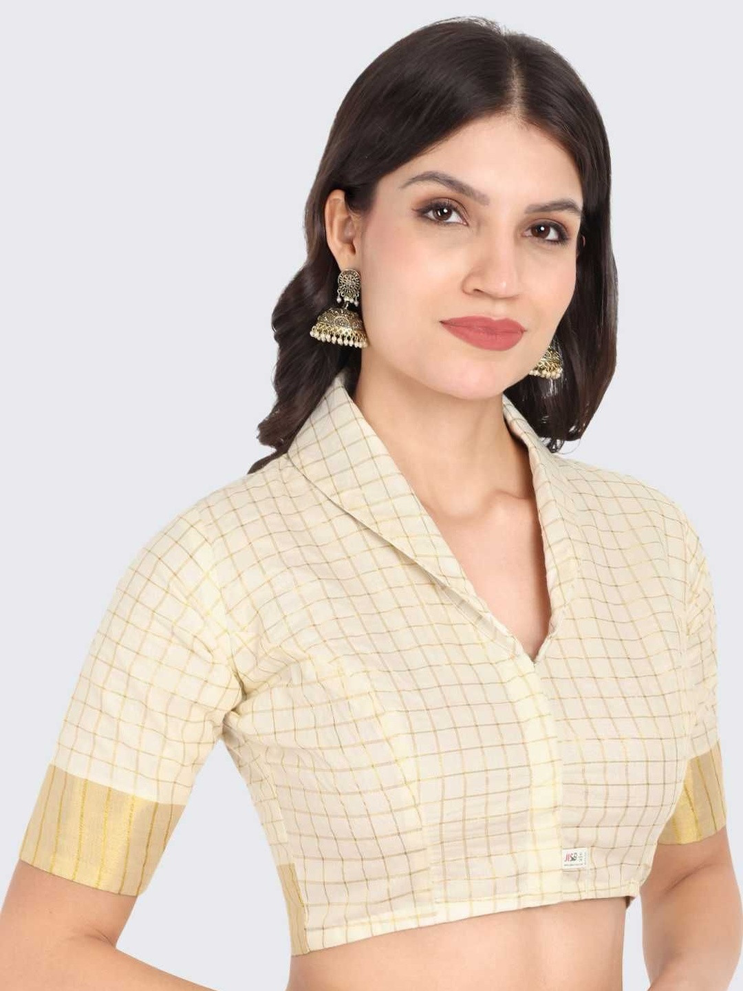 JISB Woven Design Zari Saree Blouse