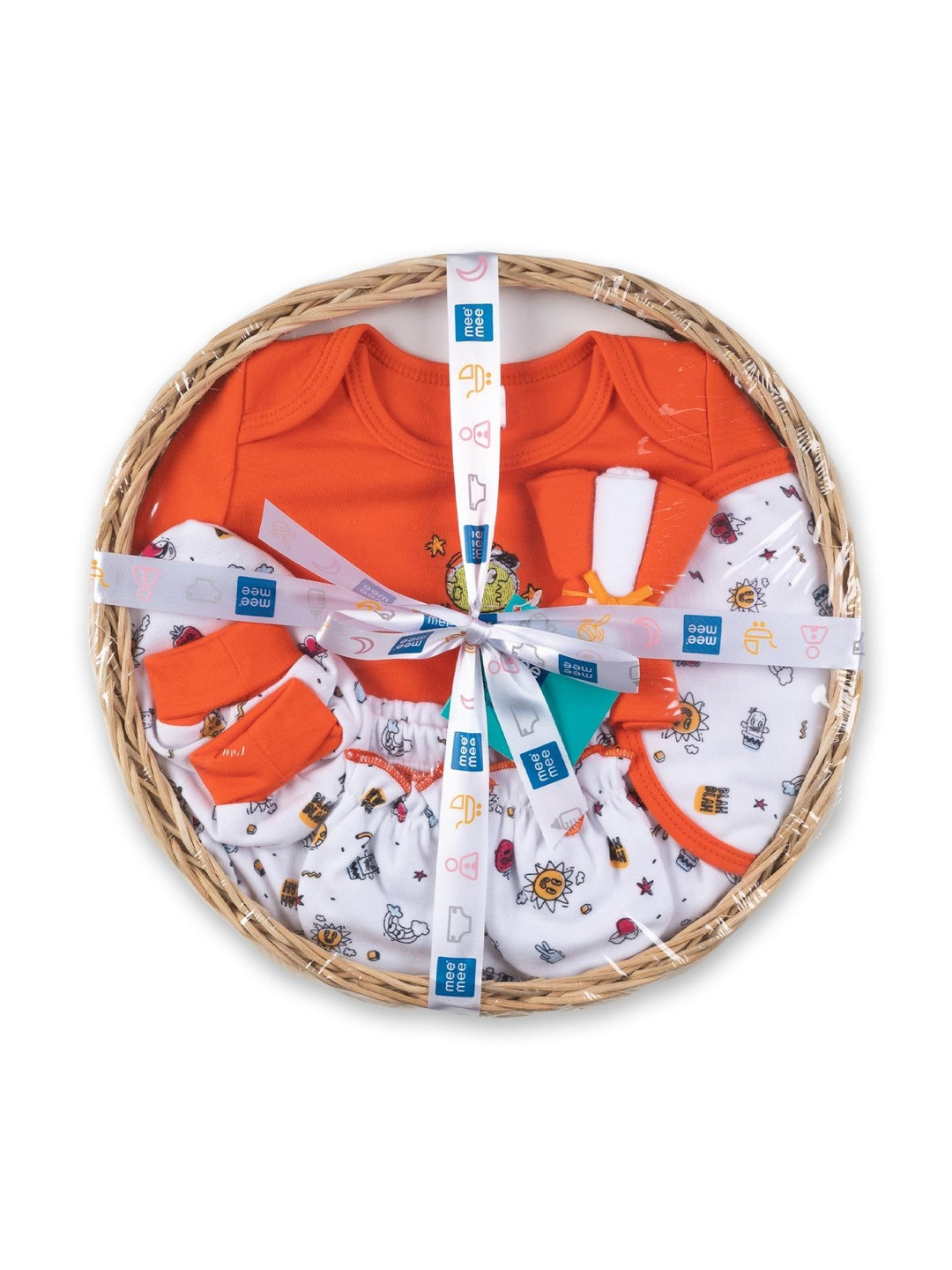 MeeMee Infants 8-Pcs Printed Cotton Baby Apparel Gift Set