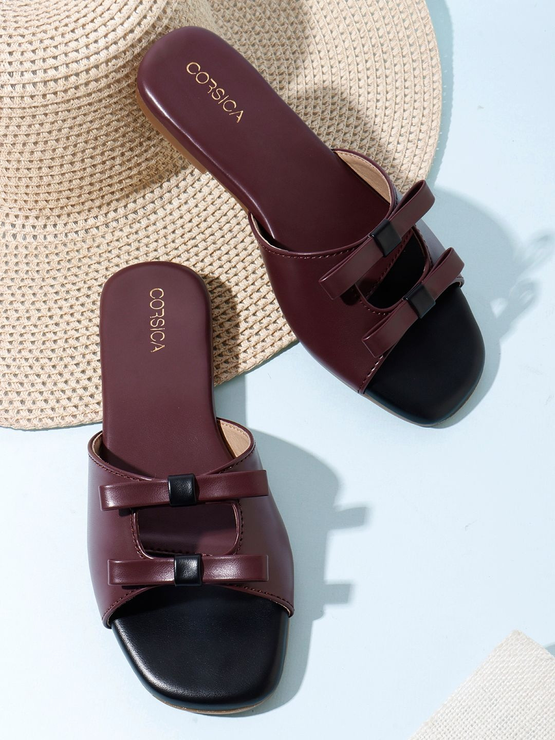 CORSICA Women Open Toe Flats with Bows