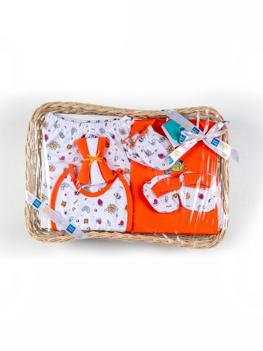 MeeMee Infants 8-Pcs Printed Cotton Baby Apparel Gift Set