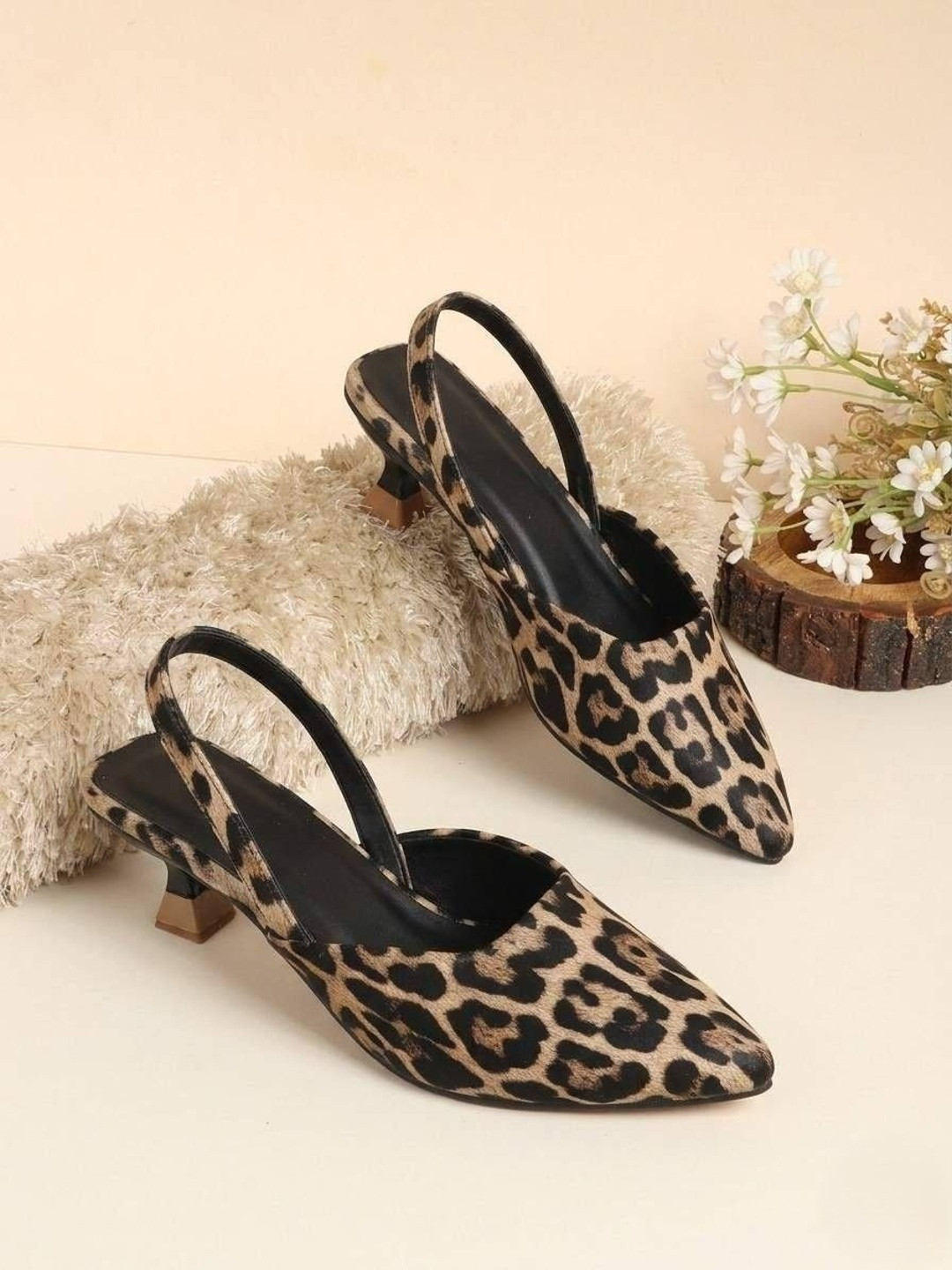 Austine Printed Kitten Pumps