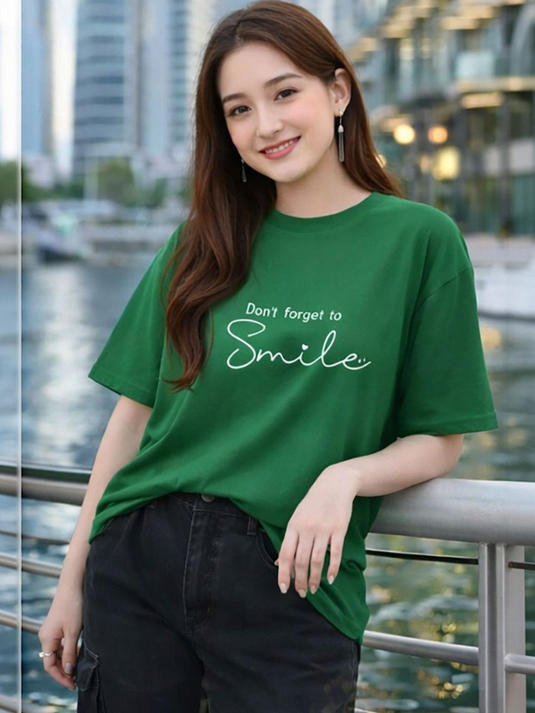 ZYVRA Women Typography Printed T-shirt