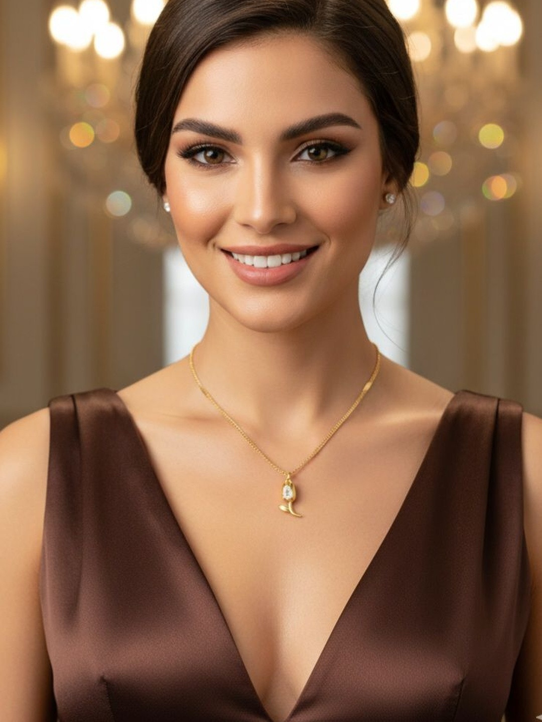 BRIXTAA 18 K Gold-Plated Tulip Necklace